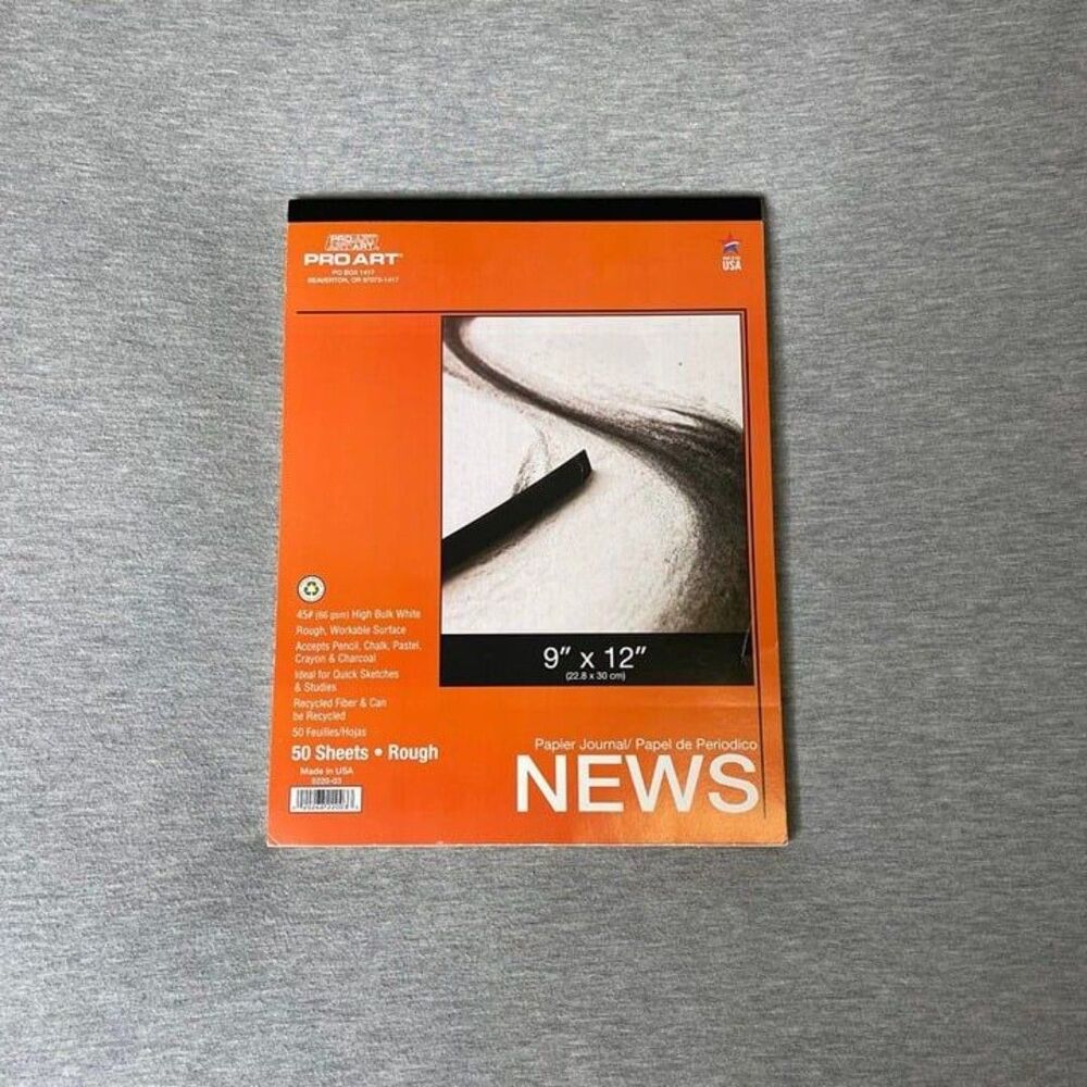 Pro Art Newsprint Tape Bound 9'' x 12'' Paper Drawing Pad